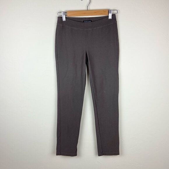 Eileen Fisher Viscose Skinny Ankle Stretch Pant - Brown - Picture 1 of 7